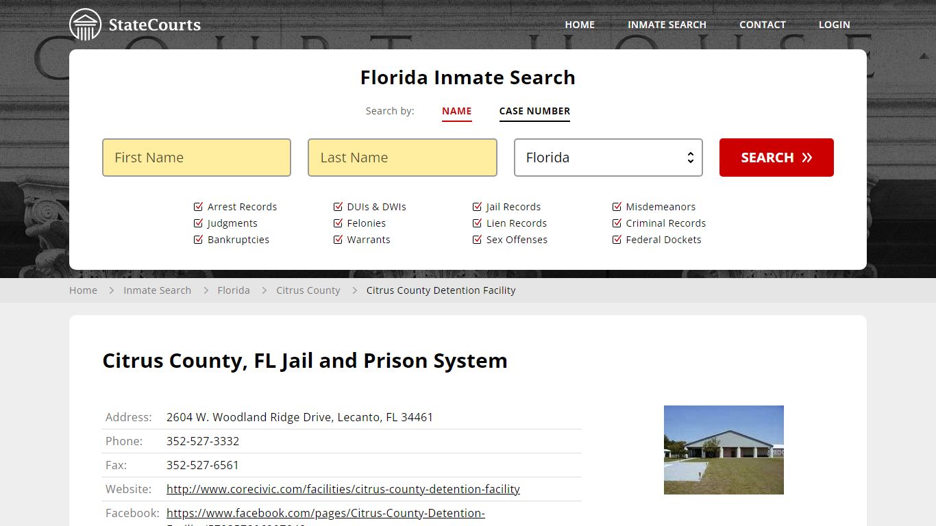 Citrus County Detention Facility Inmate Records Search, Florida ...